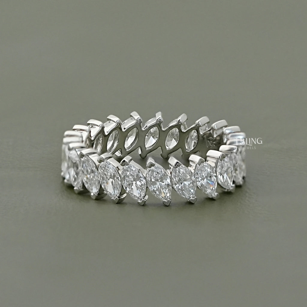 Marquise Cut Lab Diamond Full Eternity Band