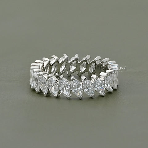 Marquise Cut Lab Diamond Full Eternity Band