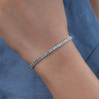 Emerald Lab Diamond Tennis Bracelet