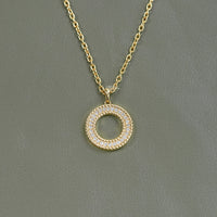 Open Circle Round Lab Diamond Pendant