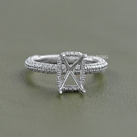 Radiant Cut Semi Mount Ring