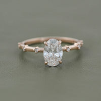 Oval Cut Lab Grown Diamond Engagement Ring
