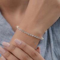 Emerald Lab Diamond Tennis Bracelet