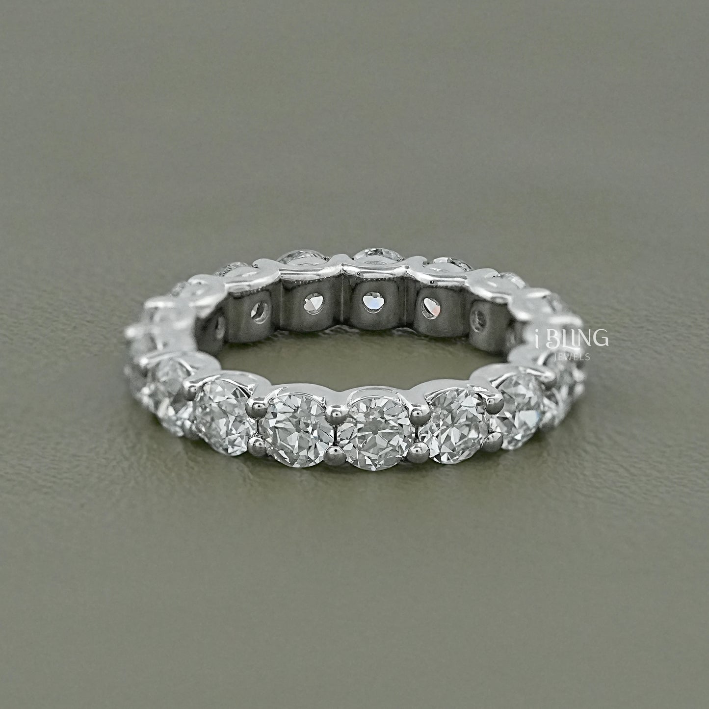 Round Lab Grown Diamond Eternity Wedding Band Full Eternity