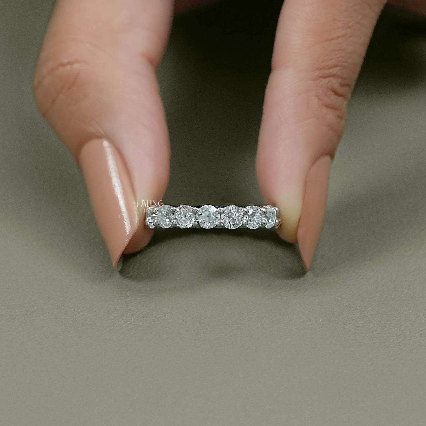 Round Lab Grown Diamond Eternity Wedding Band Full Eternity