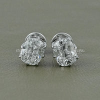 Old Mine Cushion Lab Diamond Stud Earrings