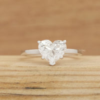 Heart Lab Diamond Solitaire Engagement Ring