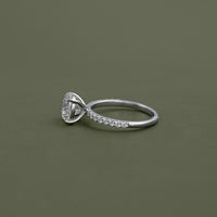 Round Cut Lab Diamond Solitaire Accent Ring