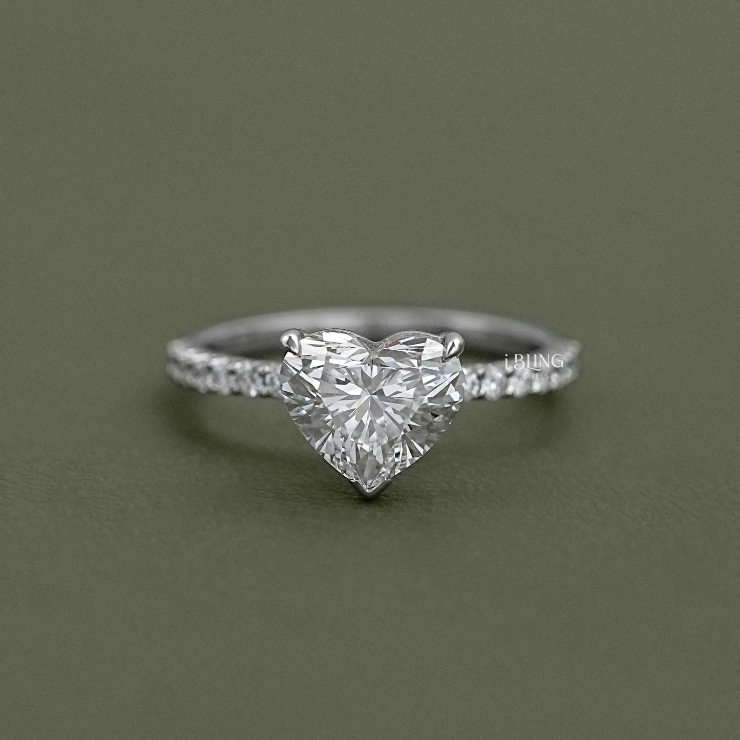 Heart Cut Diamond Engagement Ring Solitaire Ring