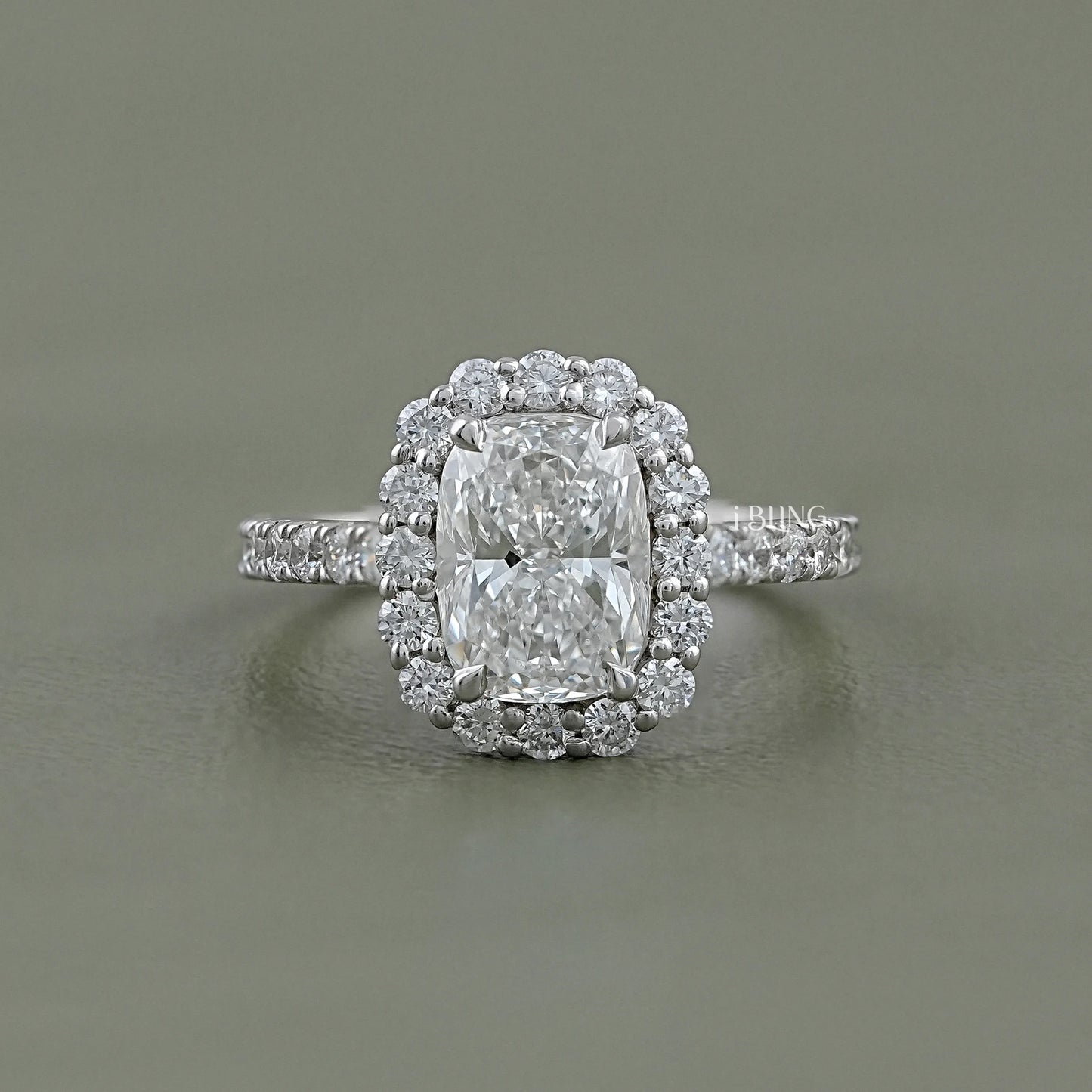 Cushion Lab Diamond Engagement Ring Solitaire Ring