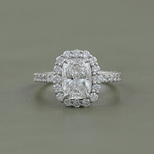 Cushion Lab Diamond Engagement Ring