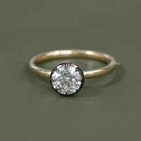 1.00 CT Old European Round Cut Solitaire Engagement Ring