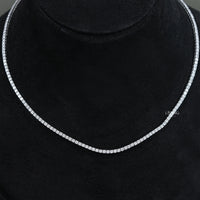 Round Lab Grown Diamond Tennis Necklace