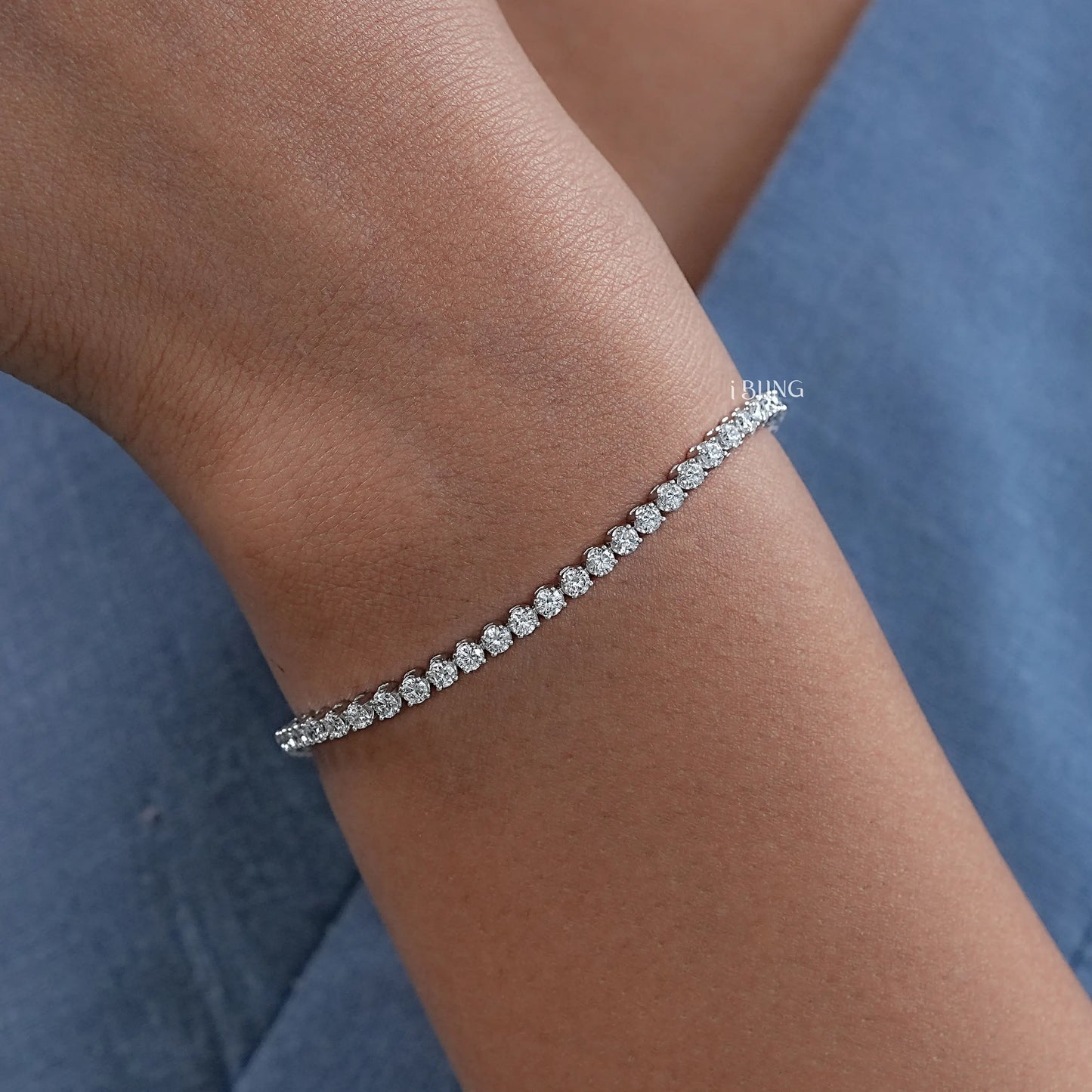 iBling Jewels small diamond tennis Bracelet in rose gold for a premium look that fits every modern style