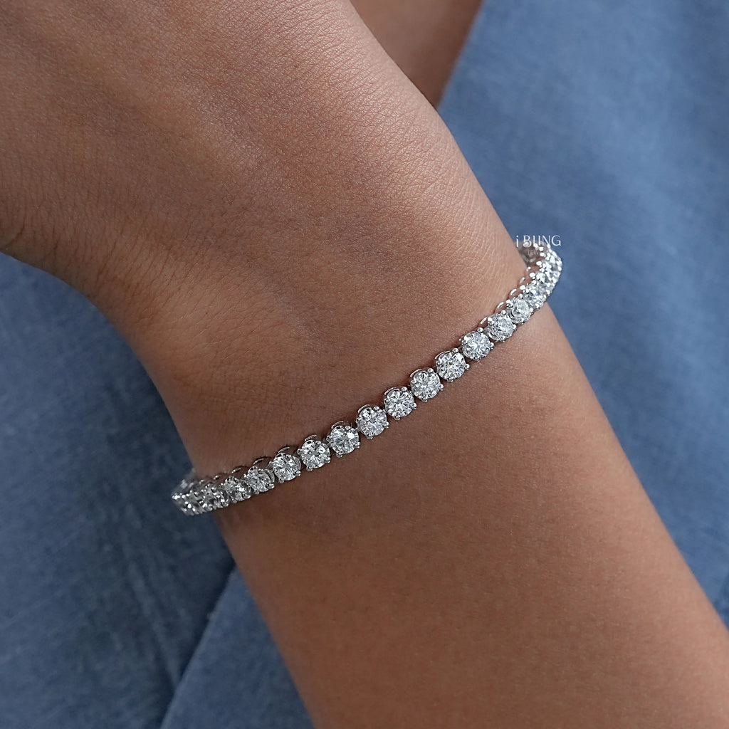 3.30 MM Round Lab Diamond Tennis Bracelet