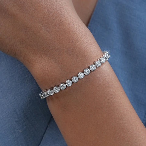 4.00 MM Round Diamond Tennis Bracelet