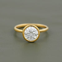 Bezel Set Round Lab Diamond Engagement Ring