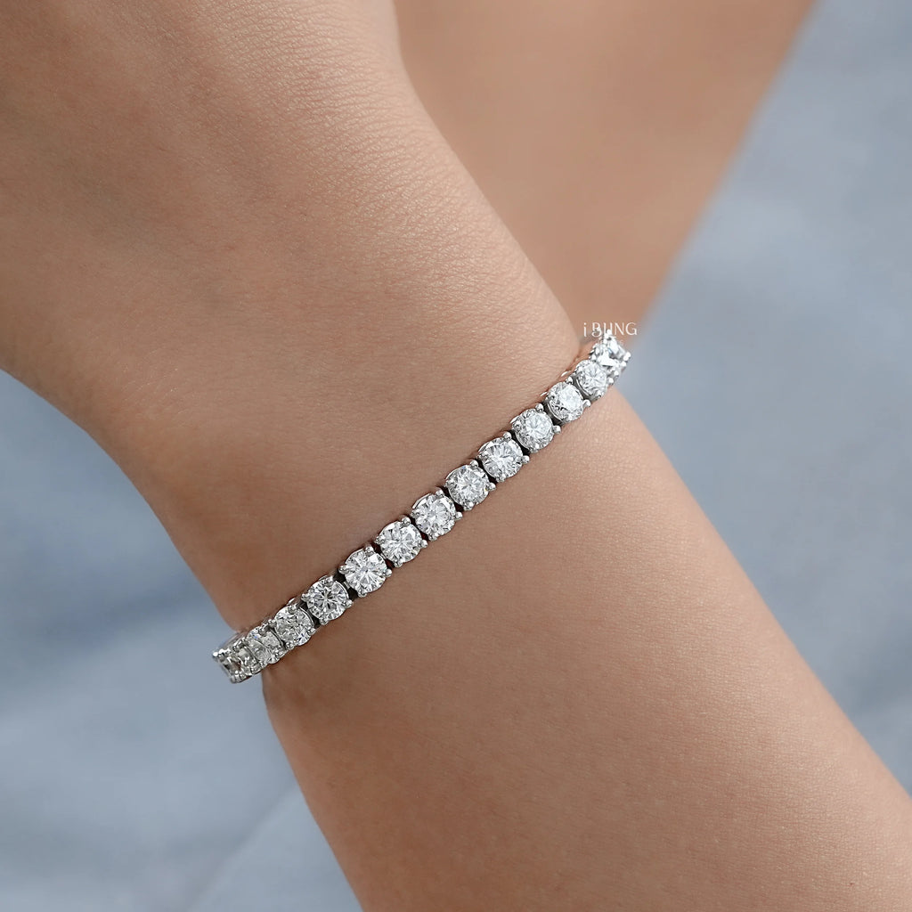 Round Cut Lab Diamond Tennis Bracelet
