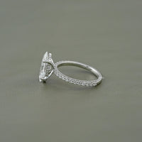 Marquise Cut Lab Diamond Engagement Ring