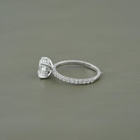 Asscher Cut Lab Diamond Solitaire Engagement Ring