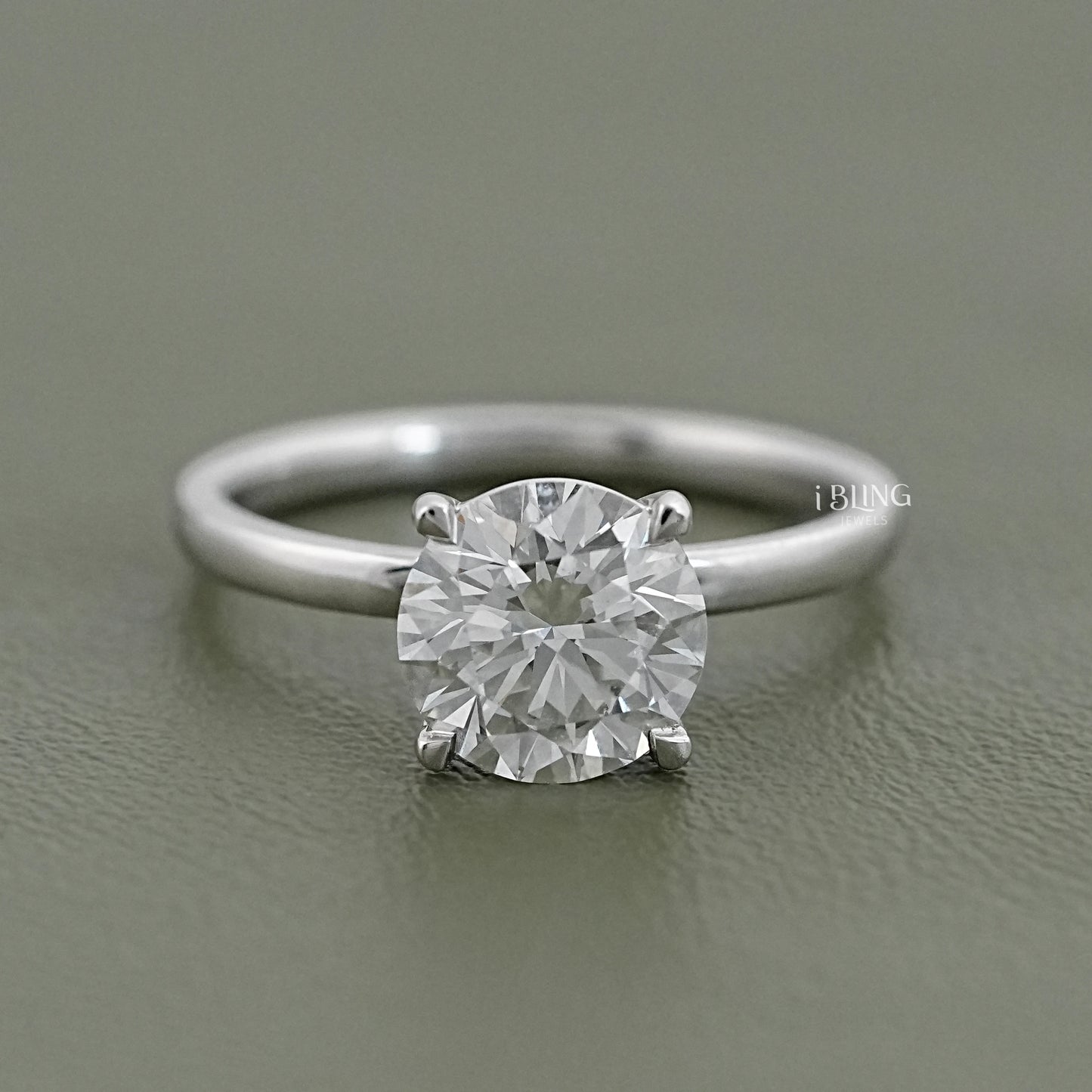 Round Lab Diamond Solitaire Engagement Ring Solitaire Ring
