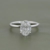 Oval Lab Diamond Solitaire Engagement Ring