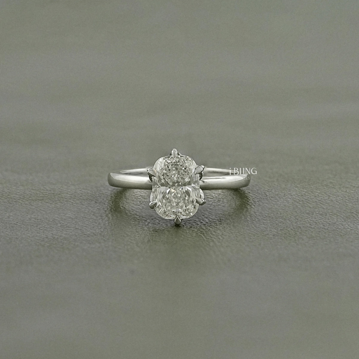 Elongted Cushion Cut Lab Diamond Solitaire Ring Solitaire Ring