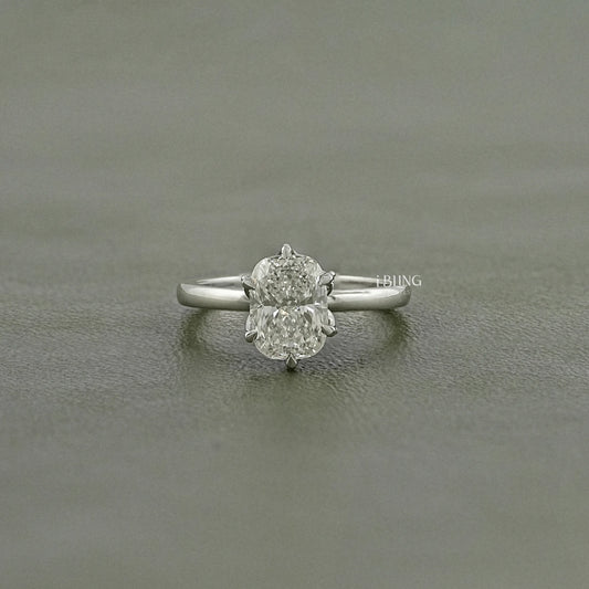 Elongted Cushion Cut Lab Diamond Solitaire Ring Solitaire Ring