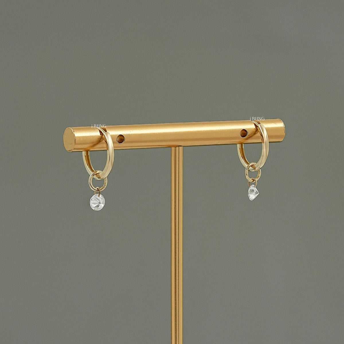 Round Cut Lab Diamond Hinge Back Earrings Earrings