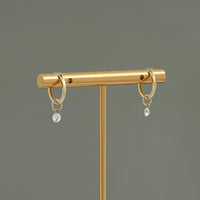 Round Cut Lab Diamond Hinge Back Earrings