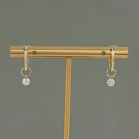 Round Cut Lab Diamond Hinge Back Earrings