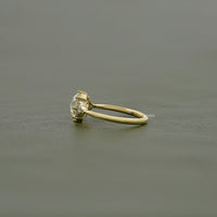 Rose Cut Round Trefoil Cluster Engagement Ring