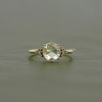 Rose Cut Round Trefoil Cluster Engagement Ring