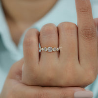 Graduate Setting Rose Cut Round Engagement Ring