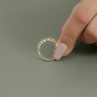 Graduate Setting Rose Cut Round Engagement Ring