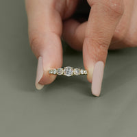 Graduate Setting Rose Cut Round Engagement Ring