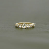 Graduate Setting Rose Cut Round Engagement Ring