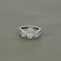 Octagon Lab Grown Diamond Engagement Ring Set