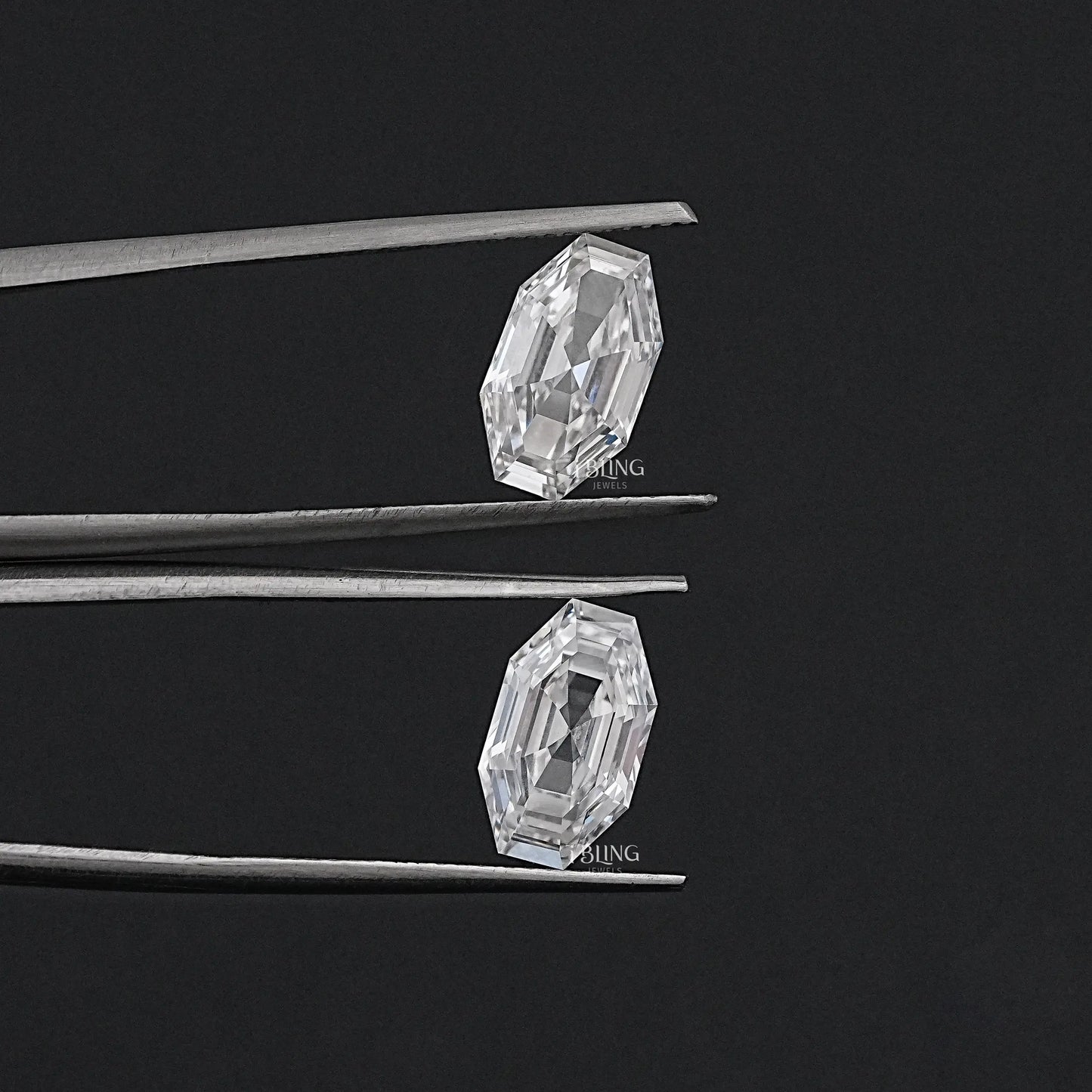 Step Cut Octagon Lab Diamond Matching Pair