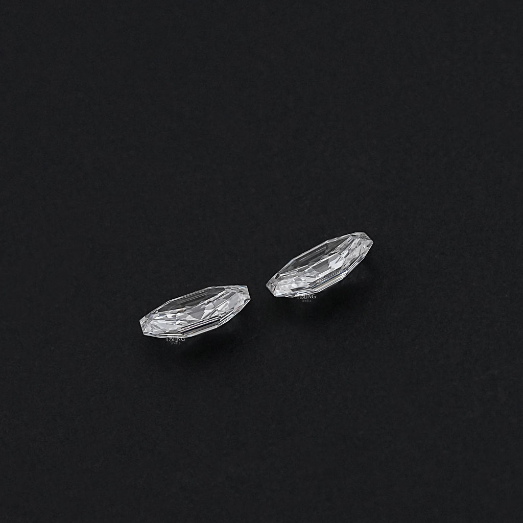 Step Cut Octagon Lab Diamond Matching Pair
