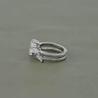 Octagon Lab Grown Diamond Engagement Ring Set