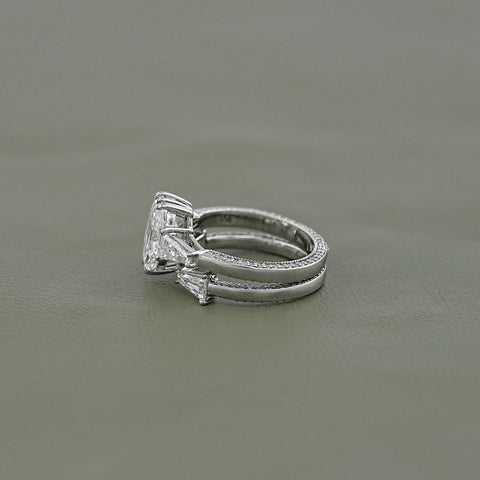Octagon Lab Grown Diamond Engagement Ring Set