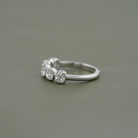 Old Mine Cushion Cut Five Stone Ring