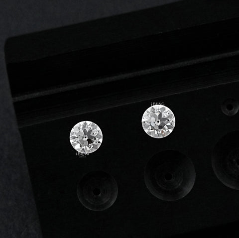 Old European Round Lab Grown Diamond Matching Pair
