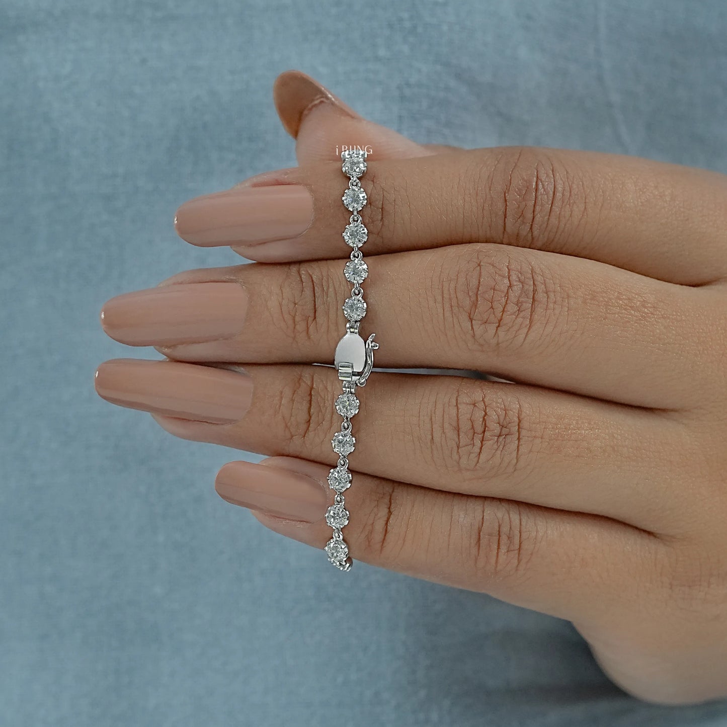 Old European Round Lab Diamond Tennis Bracelet