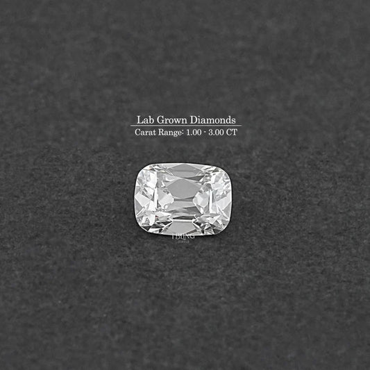 Old Mine Cushion Lab Grown Diamond Old Cut