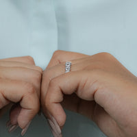 Old Mine Cushion Cut Lab Diamond Half Eternity Wedding Band
