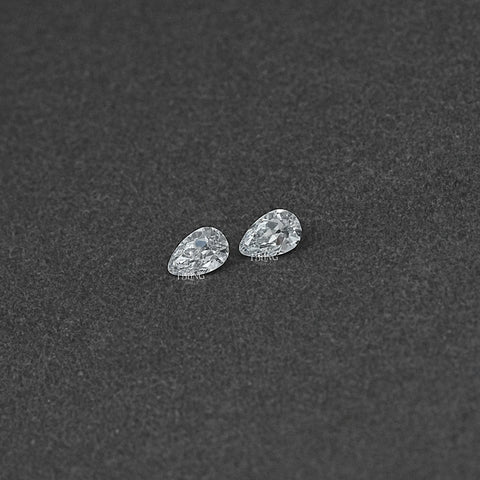 Old Mine Pear Cut CVD Diamond Matching Pair