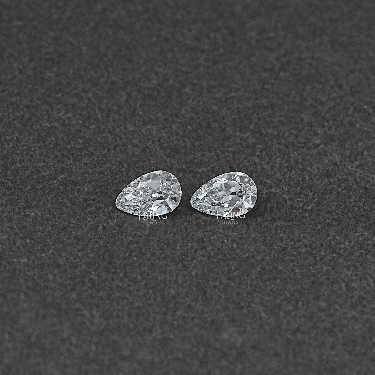 Old Mine Pear Cut CVD Diamond Matching Pair
