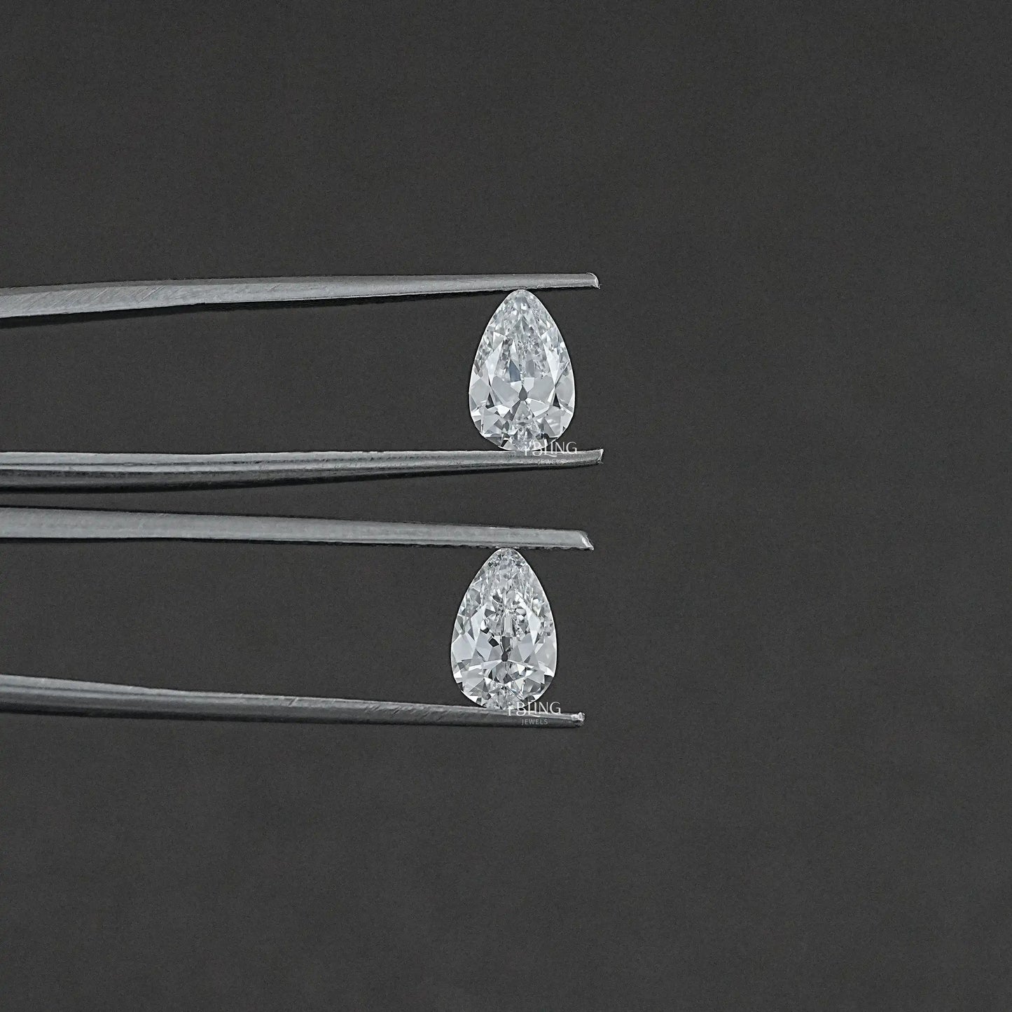 Old Mine Pear Cut CVD Diamond Matching Pair